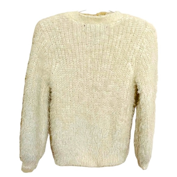 7 FOR ALL MANKIND Sweater W/Cute Buttons & A Bow At Hemline Size 2T - Picture 2 of 5